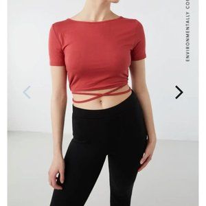 Oak and Fort Cropped Tee with Waist Ties